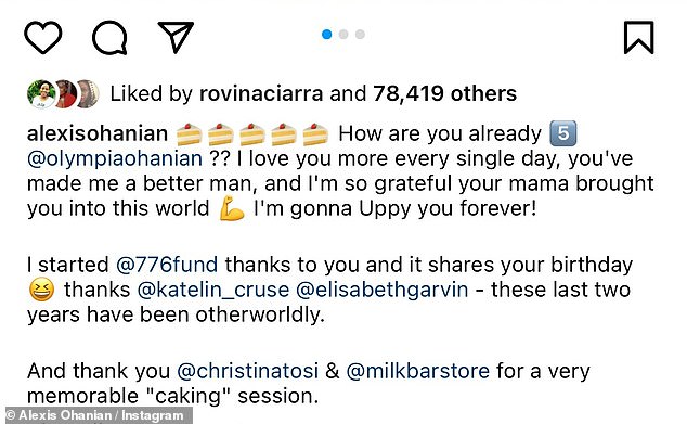 Sentimental: Reddit co-founder admitted: You made me a better man, on his birthday in honor of his daughter he posted on Instagram on Friday
