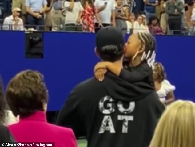 Sweet: The entrepreneur and investor also shared a video of Olympia giving him an adorable kiss on the cheek in an Instagram post on her birthday.