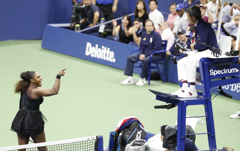 Serena Williams attacks Chief Justice Carlos Ramos during the 2018 US Open.